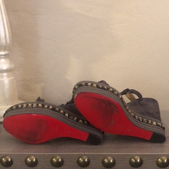 CHRISTIAN LOUBOUTIN CATACLOU 120 Veau Velours Testa/Corne 2 - Picture 5 of 10